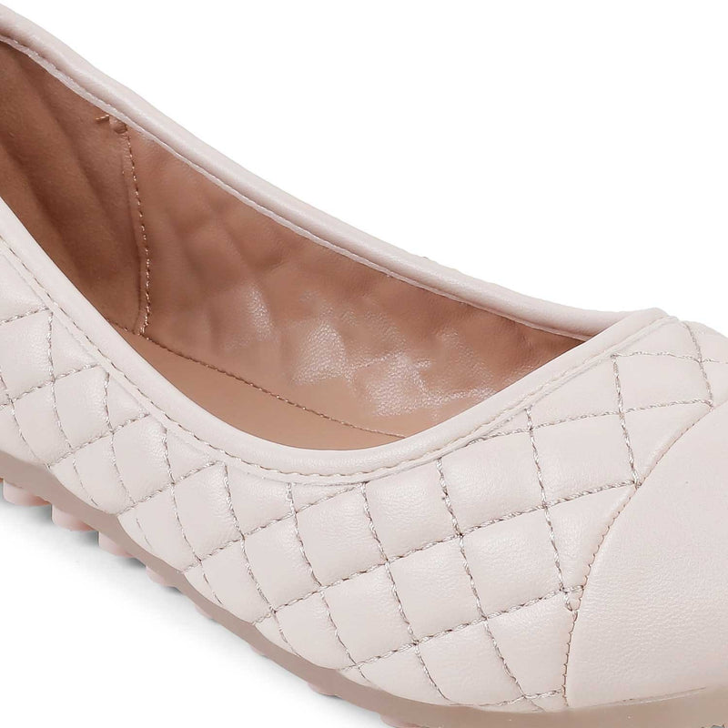 The Viacenza BeigeBeige ballet flats for women - Tresmode