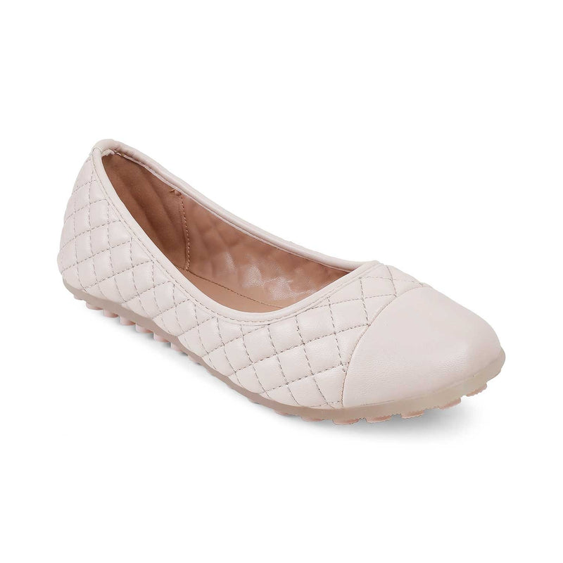 The Viacenza BeigeBeige ballet flats for women - Tresmode