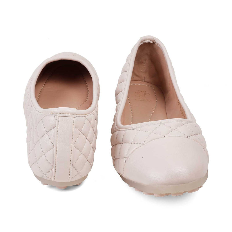 The Viacenza BeigeBeige ballet flats for women - Tresmode