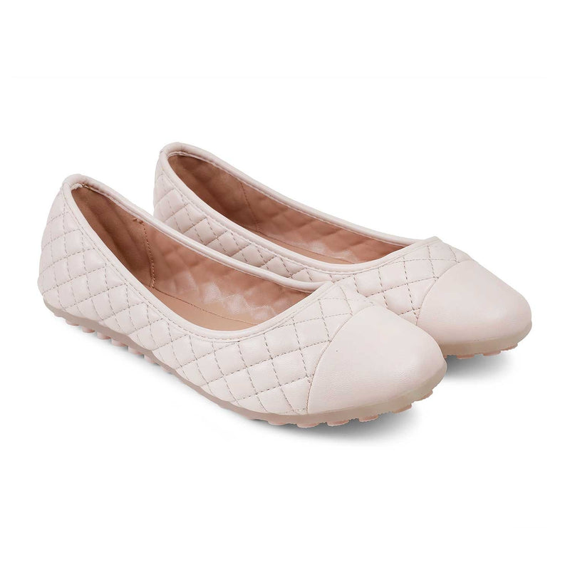 The Viacenza BeigeBeige ballet flats for women - Tresmode