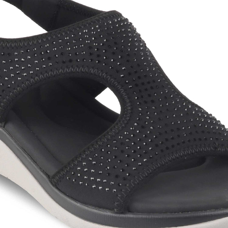 The Luis Black Casual Sandals