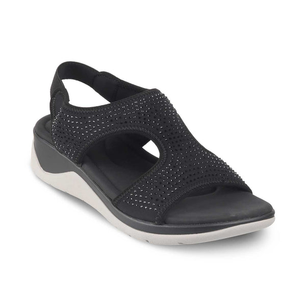 The Luis Black Casual Sandals