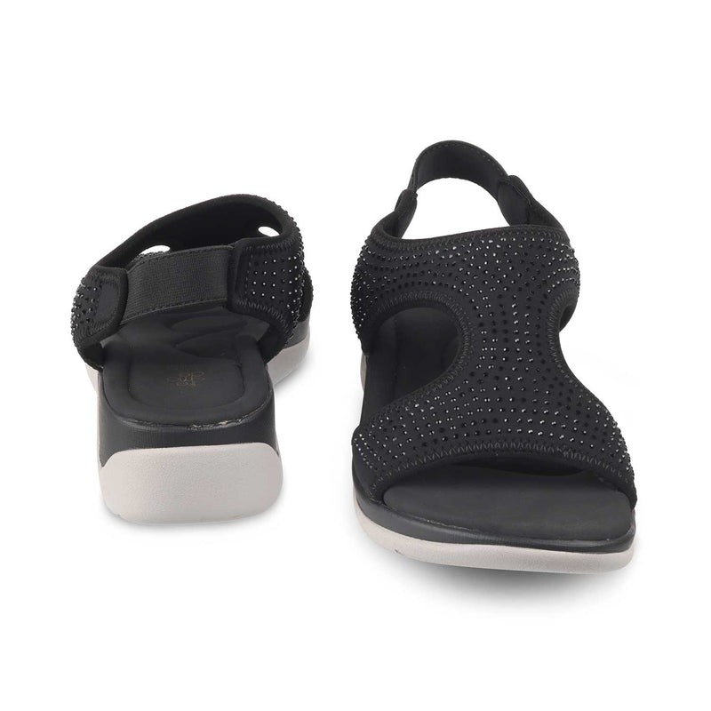 The Luis Black Casual Sandals