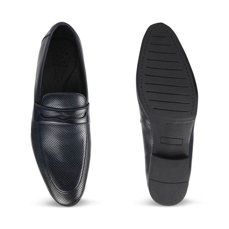 The Roslip Navy loafer shoes for men