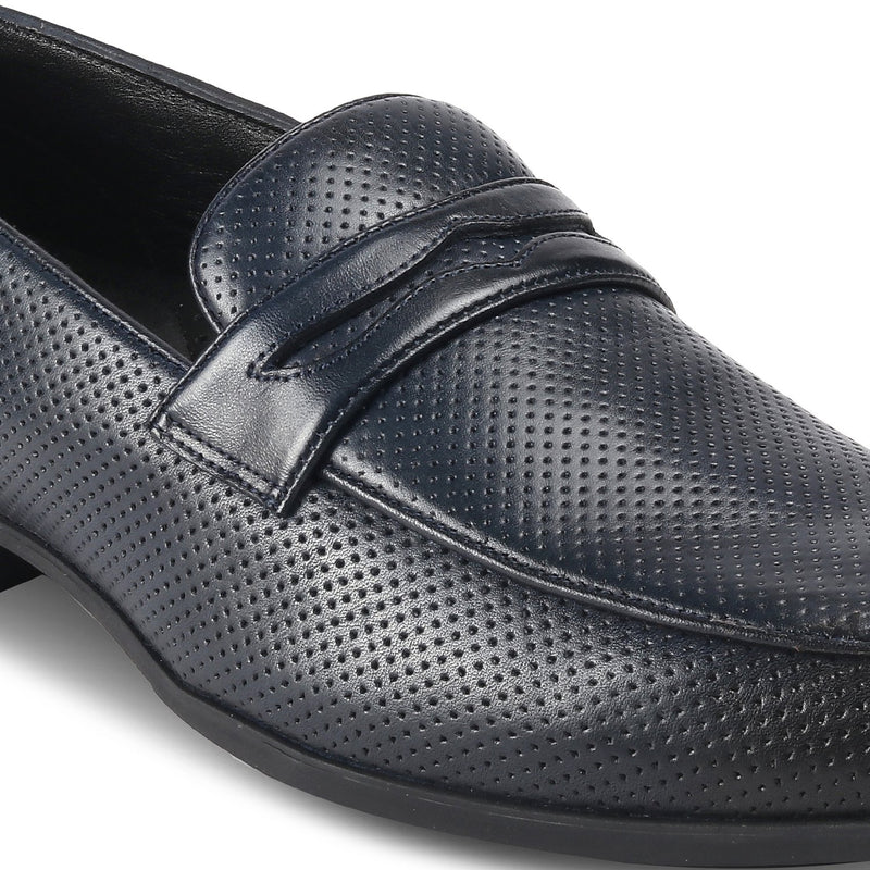 The Roslip Navy loafer shoes for men