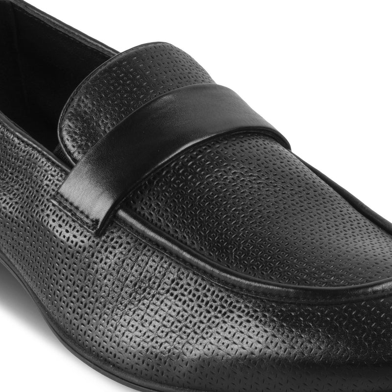 The Brix Black Driving Loafers For Men