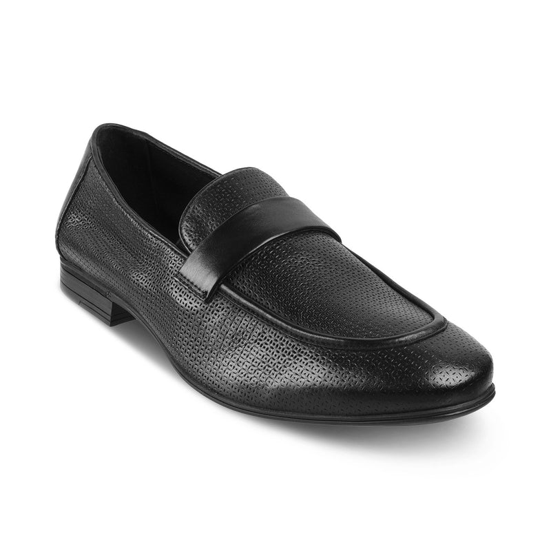 The Brix Black Driving Loafers For Men