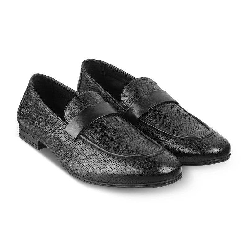 The Brix Black Driving Loafers For Men