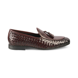 The Sobhach Brown Leather Loafers For Men