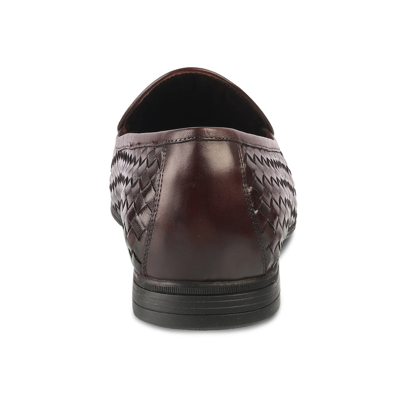 The Sobhach Brown Leather Loafers For Men