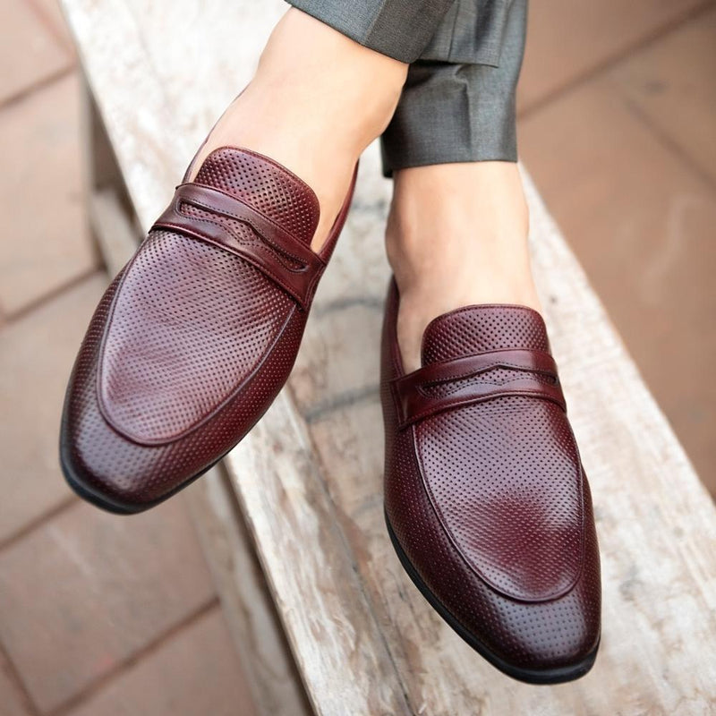 The Rosh Bordeaux Penny Loafers