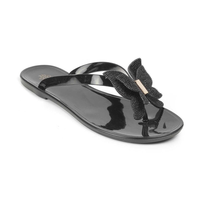 The Saint Black flip-flops